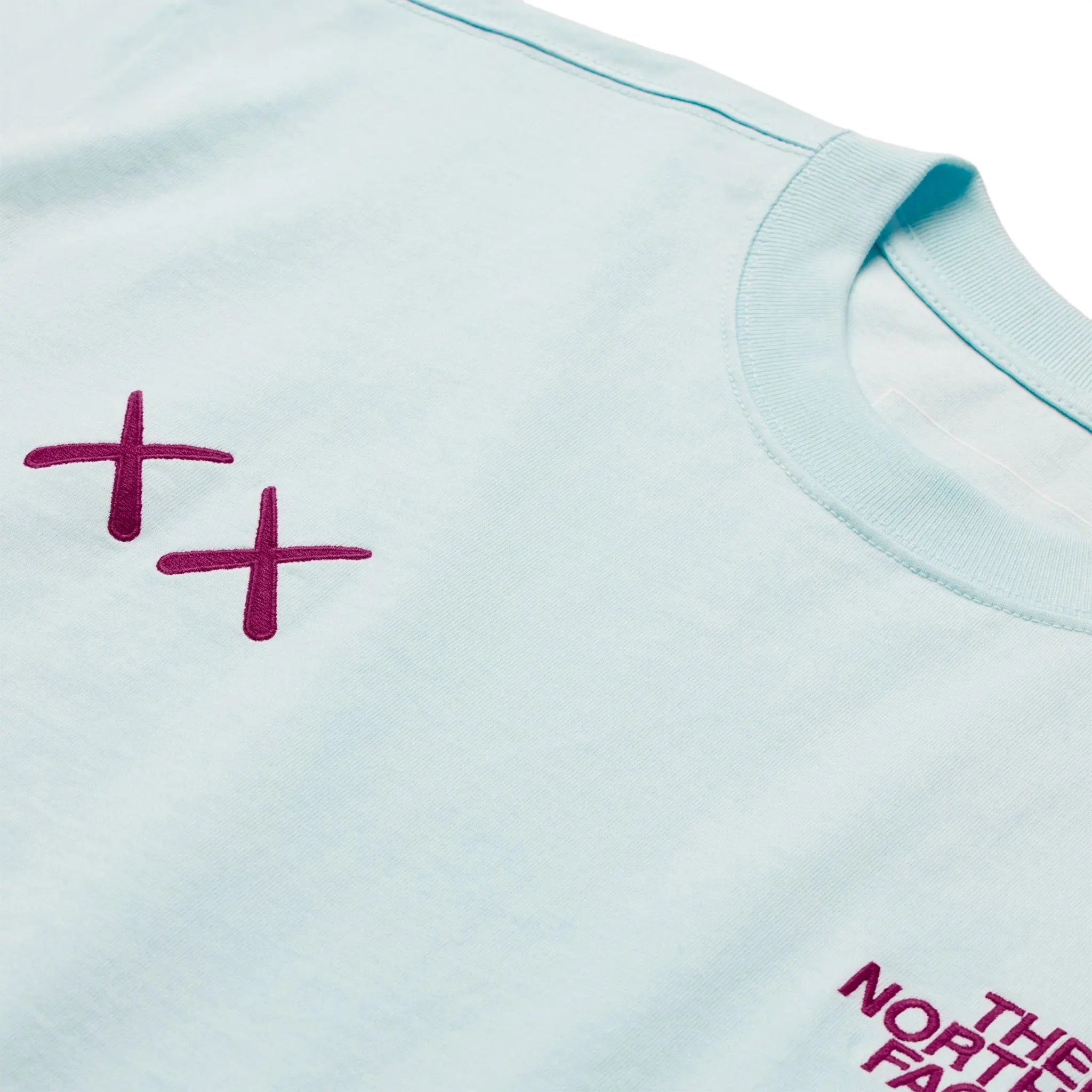 Detailed View of The North Face x Kaws Iced Blue T Shirt NF0A7WLL0UF